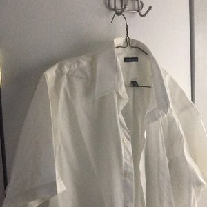 George short sleeve white mens dress shirt XL
